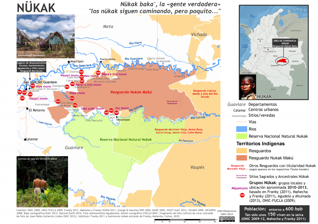 mapa de ubicación nükak 2010-2013