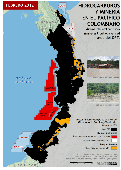 Hidrocarburos y minería en el Pacífico colombiano (2012)