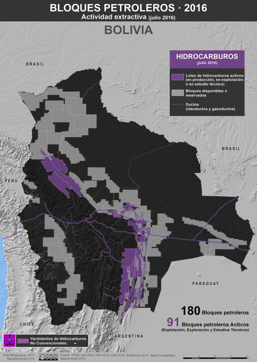 Lotes de hidrocarburos en Bolivia