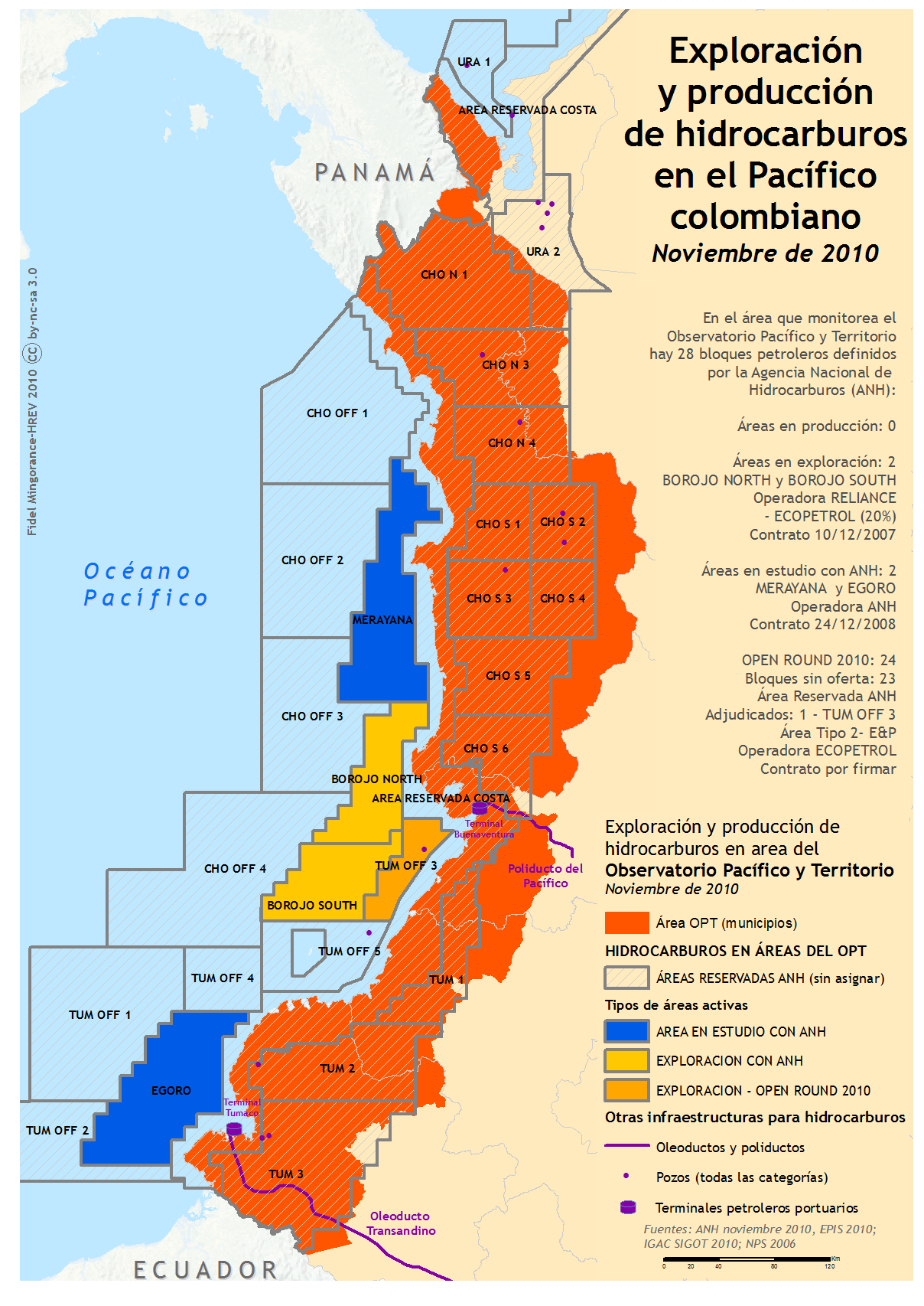 Mapa petrolero del Pacífico