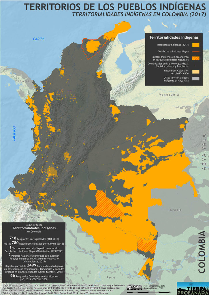Territorios indigenas colombia 2017