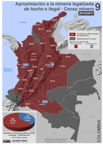 Mapa Censo Minero Departamental Colombia 2010-2011