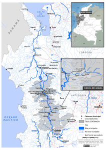 mapa del Río Arquía y Medio Atrato para libro "Soy Atrato"