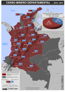 mapa del censo minero departamental colombiano 2010-2011