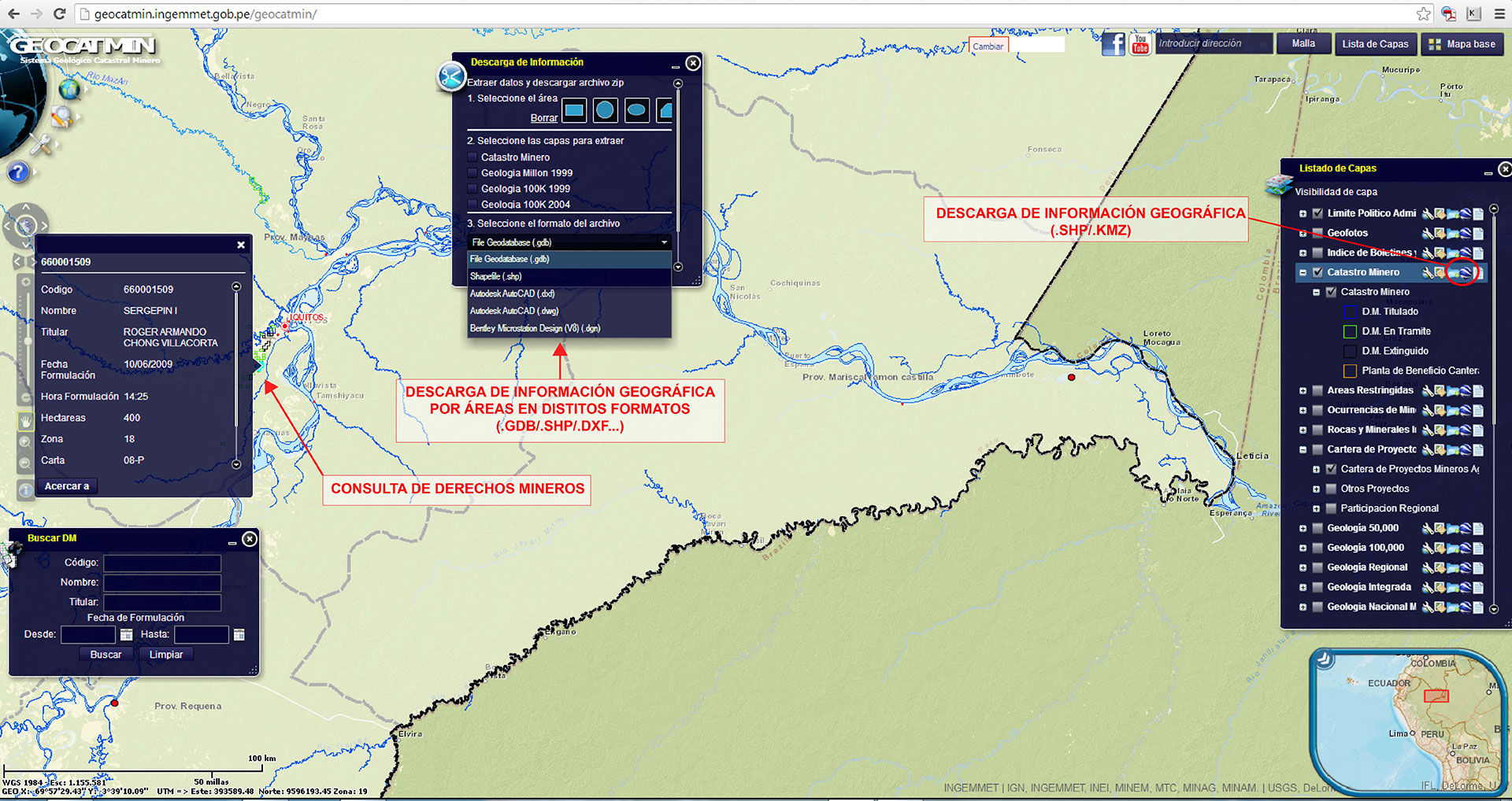 Información geográfica minera