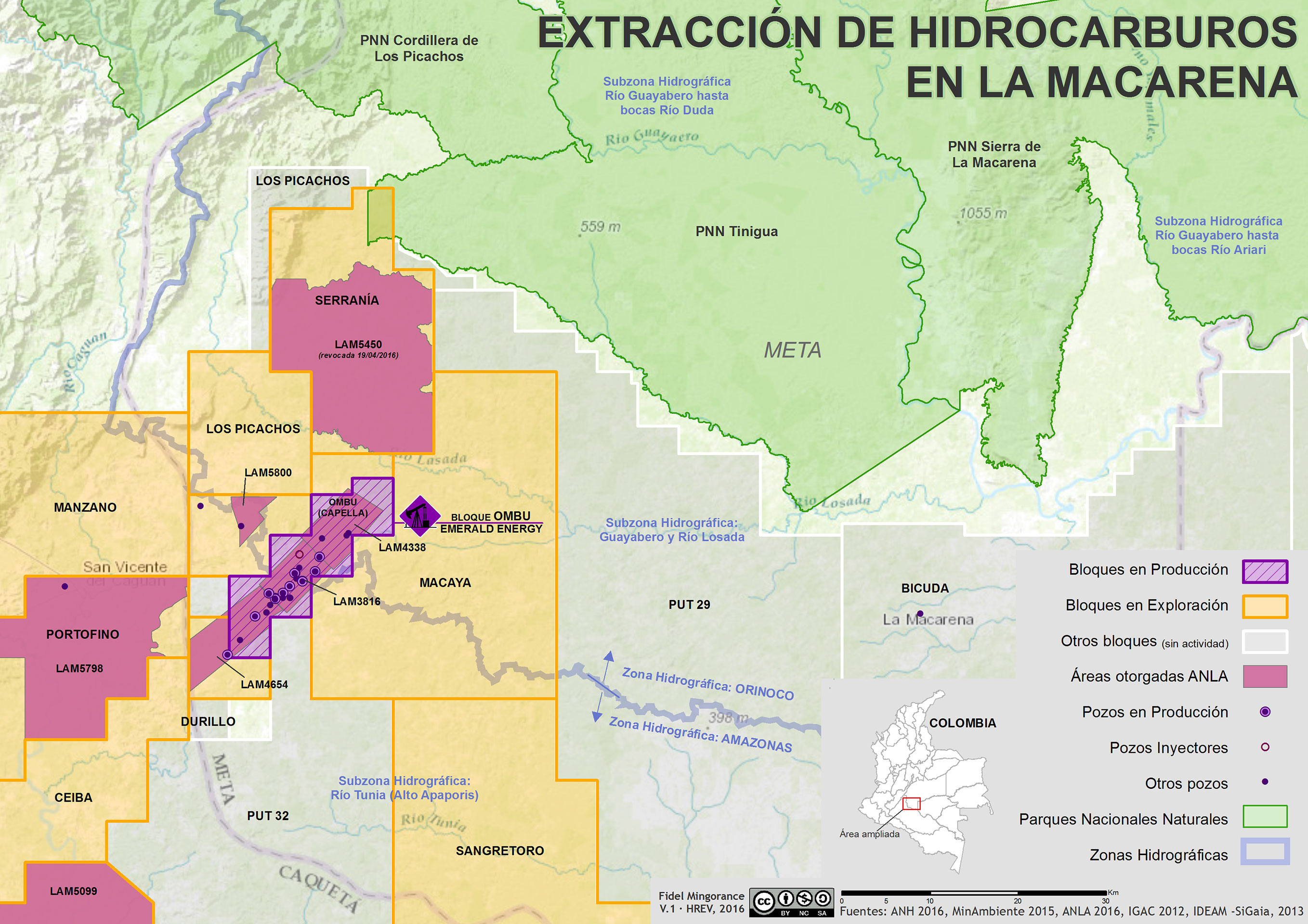 Extracción de hidrocarburos en La Macarena
