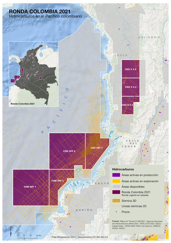 Hidrocarburos Pacifico colombiano julio 2021
