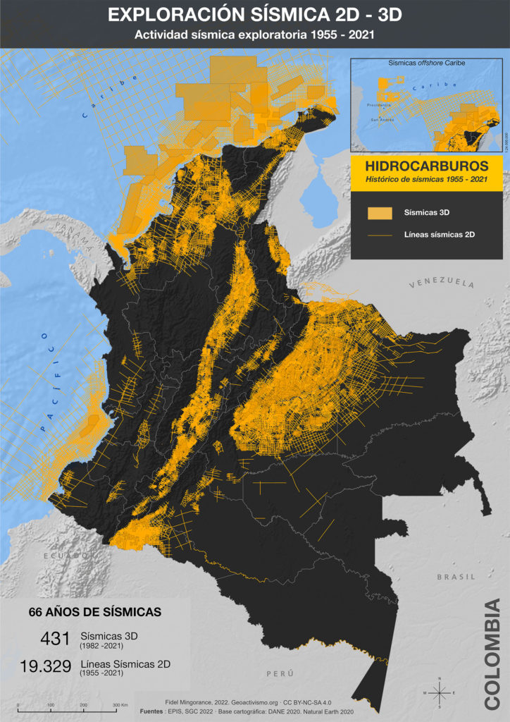Exploracion sismica en Colombia 1955-2021