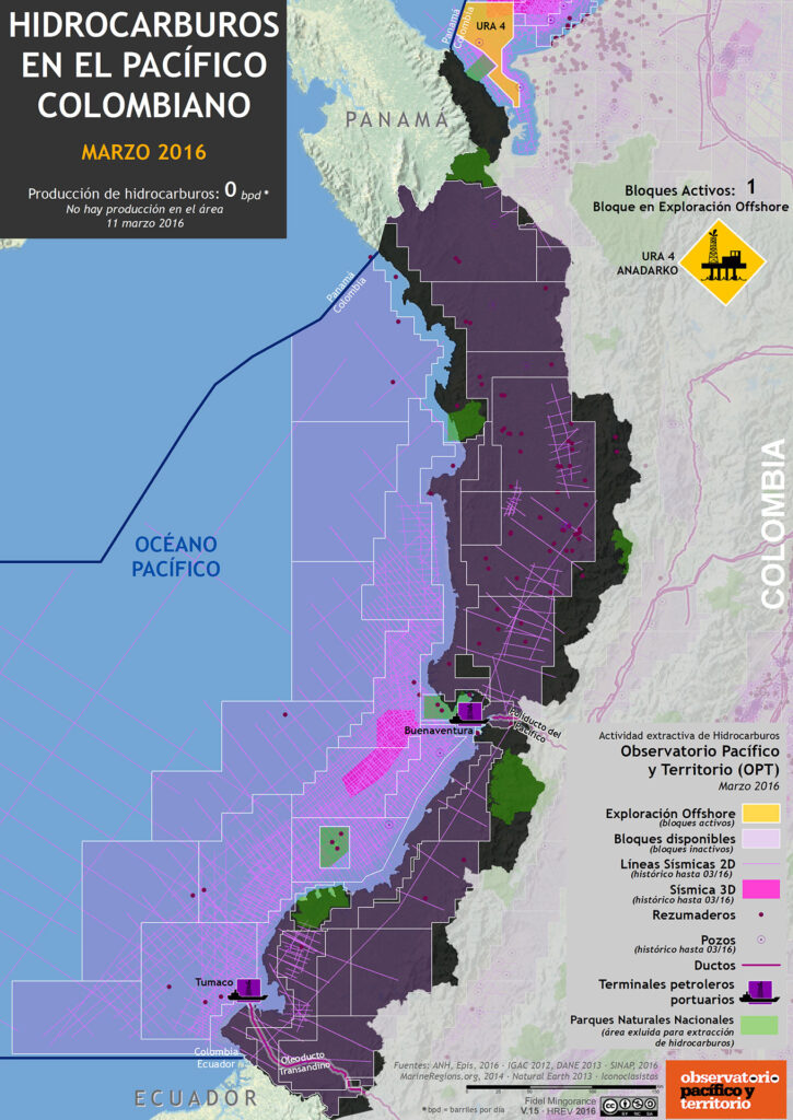 Actividad petrolera en el Pacifico (2016)