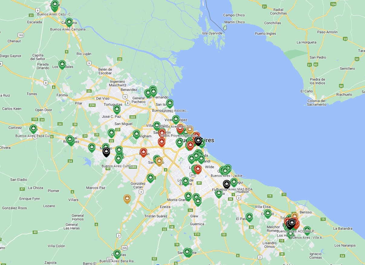 Mapeo cannábico desde Argentina