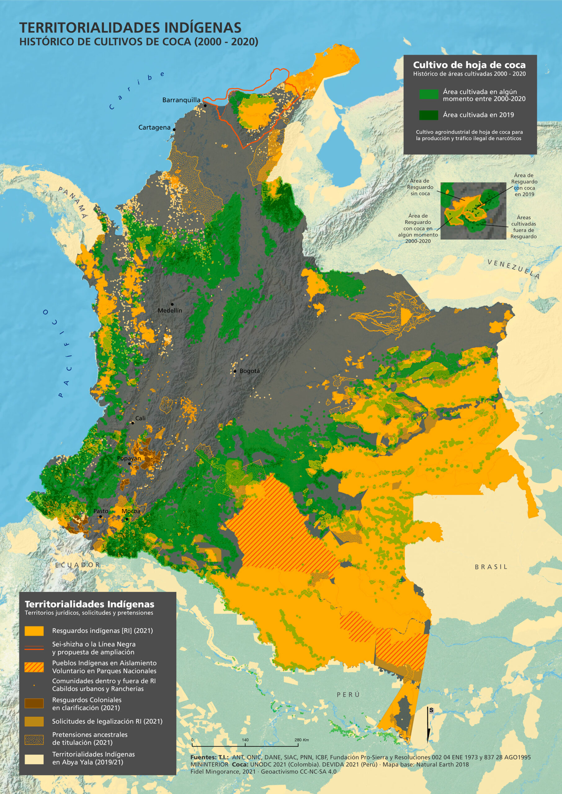 Territorialidades indígenas y cultivos de coca para el narcotráfico (2000-2020)