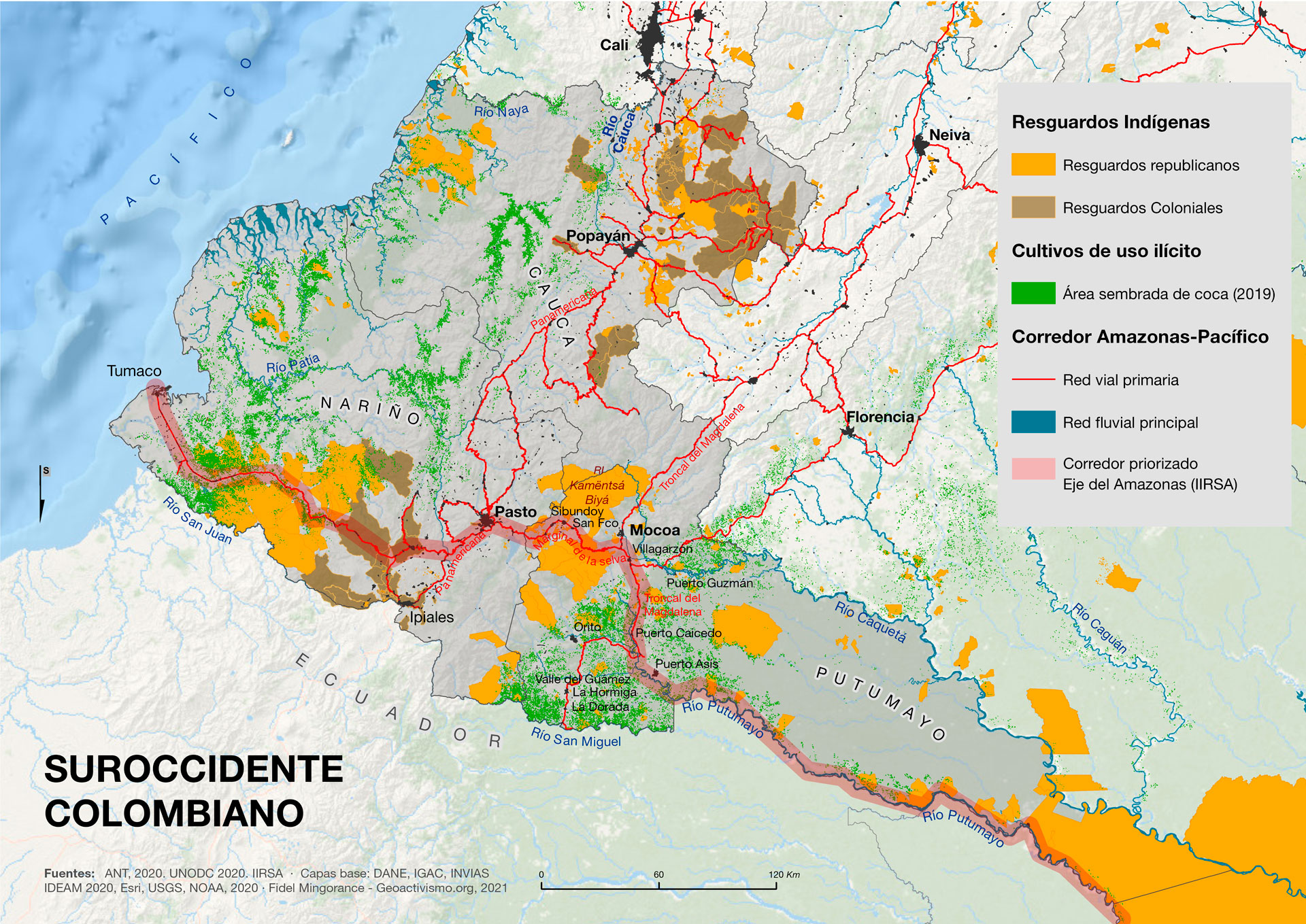 Territorialidades indígenas y cultivos de coca para el narcotráfico en el suroccidente colombiano (2000-2020)