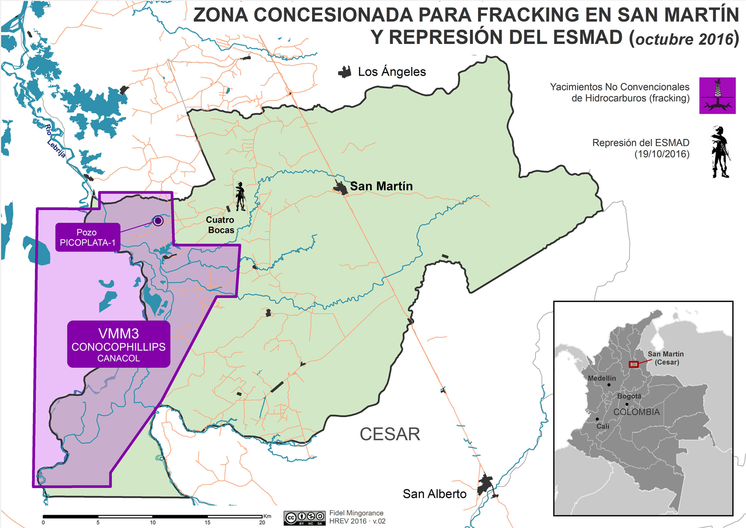 Fracking y represión en San Martín (2016)