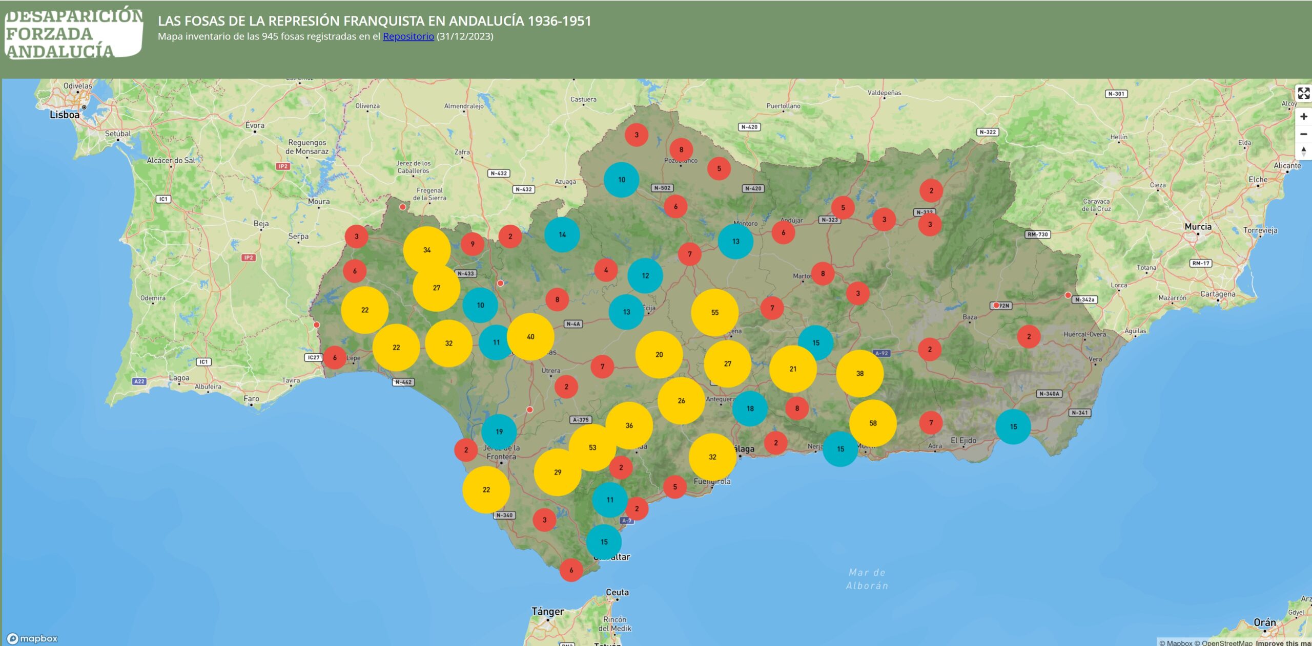 Las fosas de la represión franquista en Andalucía (1936-1951)